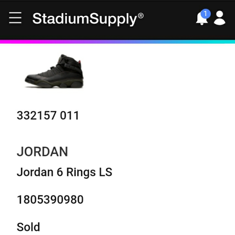 JORDAN 6 RINGS LS ... $OLD!